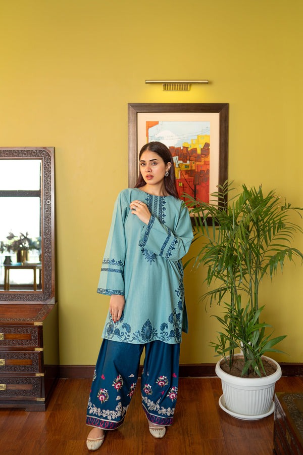 2 Piece Unstitched Heavy Embroidered Lawn Suit AK-930