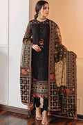 3 Piece Unstitched Heavy Embroidered Linen Suit ( Full Embroidered Organza Dupatta ) BQ-1355