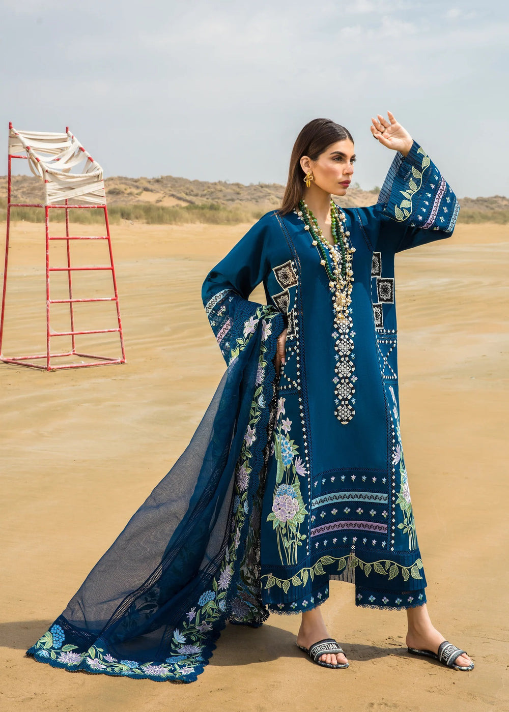 Lawn - 3 Piece Unstitched Fully Embroided Suit CM-30