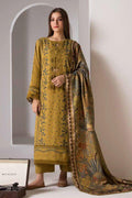 3 Piece Unstitched Heavy Embroidered Chickan Kari Lawn Suit ( Fine Printed Silk Dupatta ) SN-59