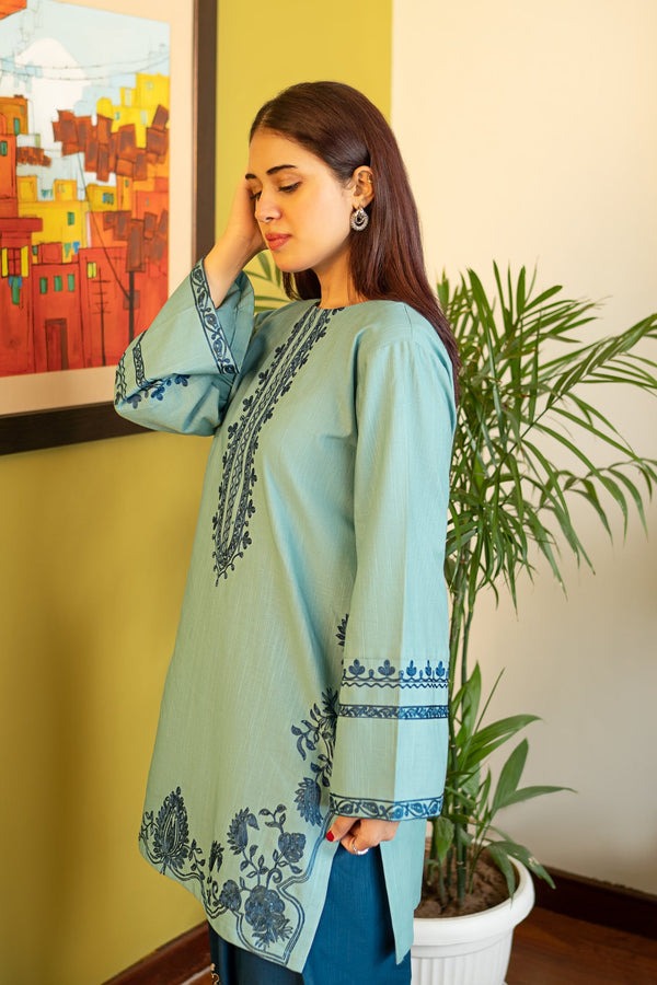 2 Piece Unstitched Heavy Embroidered Lawn Suit AK-930