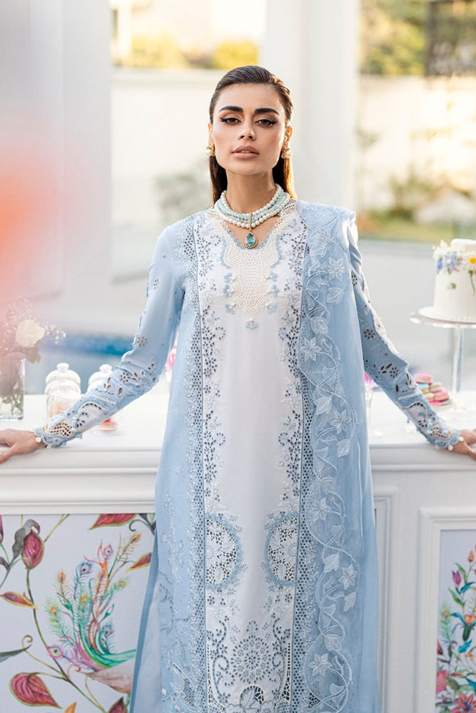 3 Piece Unstitched Heavy Embroidered Chickan Kari Lawn Suit ( Four Sided Embroidered Chiffon Dupatta ) CS-2645
