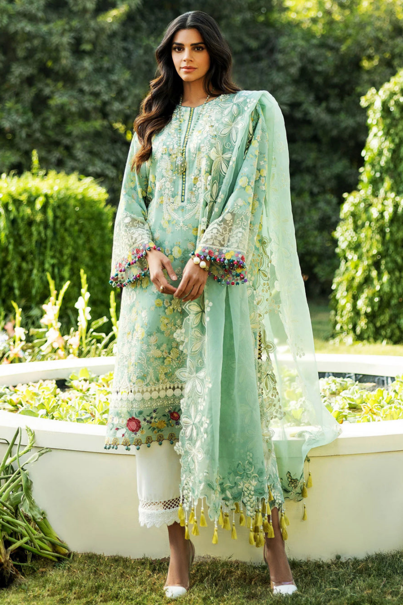 3 Piece - Unstitched Printed and Embroidered Lawn Fabric SP-482