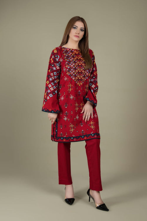 2 Piece - Fully Embroided Lawn Suit KS-765