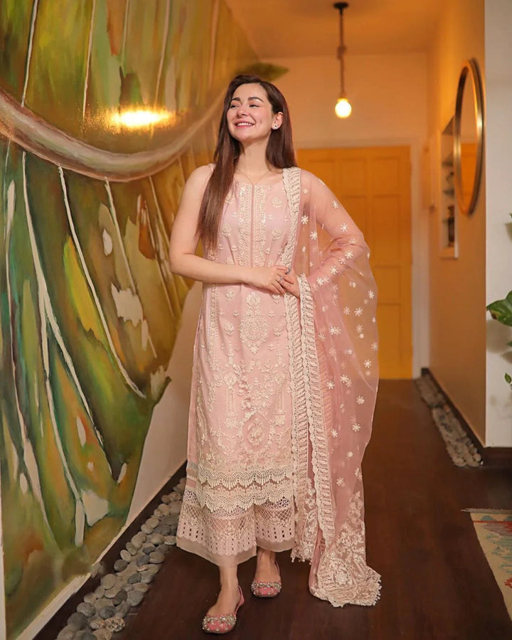 Luxury Lawn 3 Pc Embroided Suit LM-54