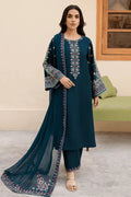 3 Piece Unstitched Heavy Embroidered Lawn Suit ( Four-sided Embroidered Chiffon Dupatta )