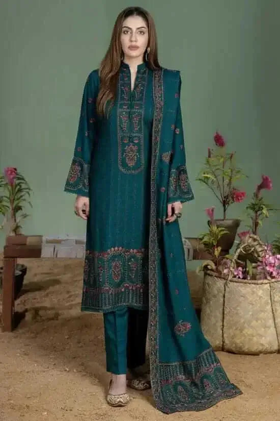 3 Piece Unstitched Heavy Embroidered Lawn Suit ( Four-sided Embroidered Lawn Dupatta )