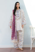 3 Piece - Unstitched Digital Printed Lawn Fabric BQ-422