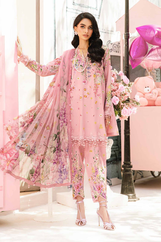 3 Piece - Unstitched Digital Printed Lawn Fabric MB-512