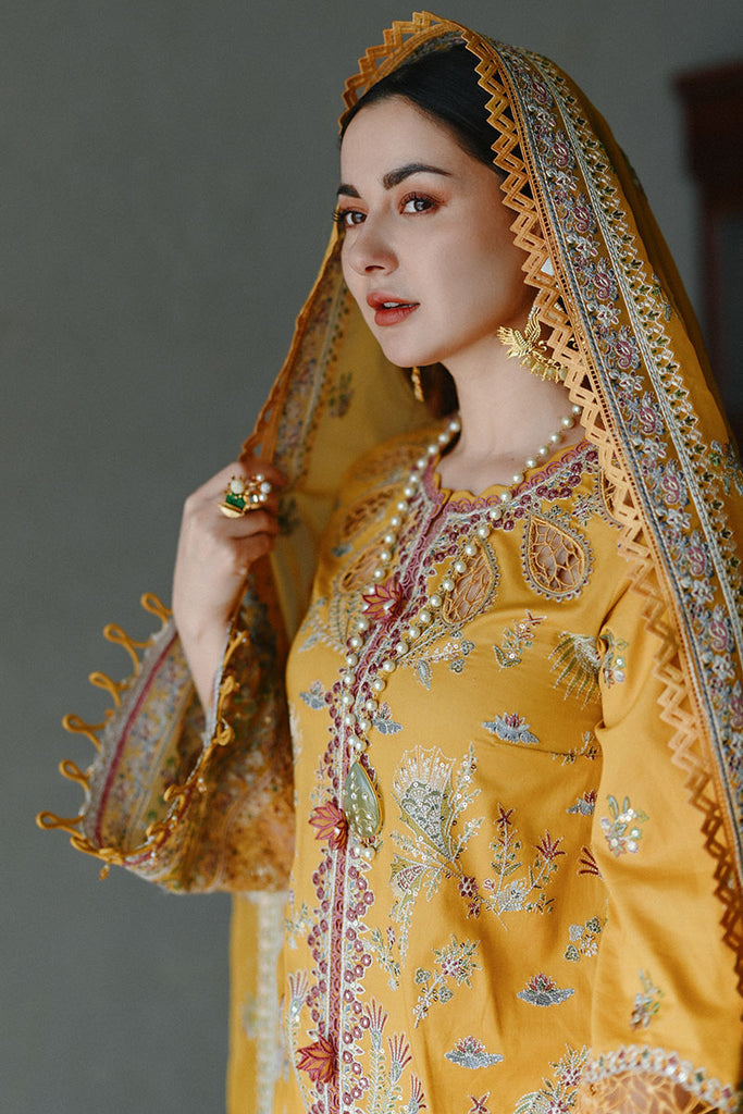 3 Piece - Unstitched Fully Embroidered Lawn Fabric SP-2510