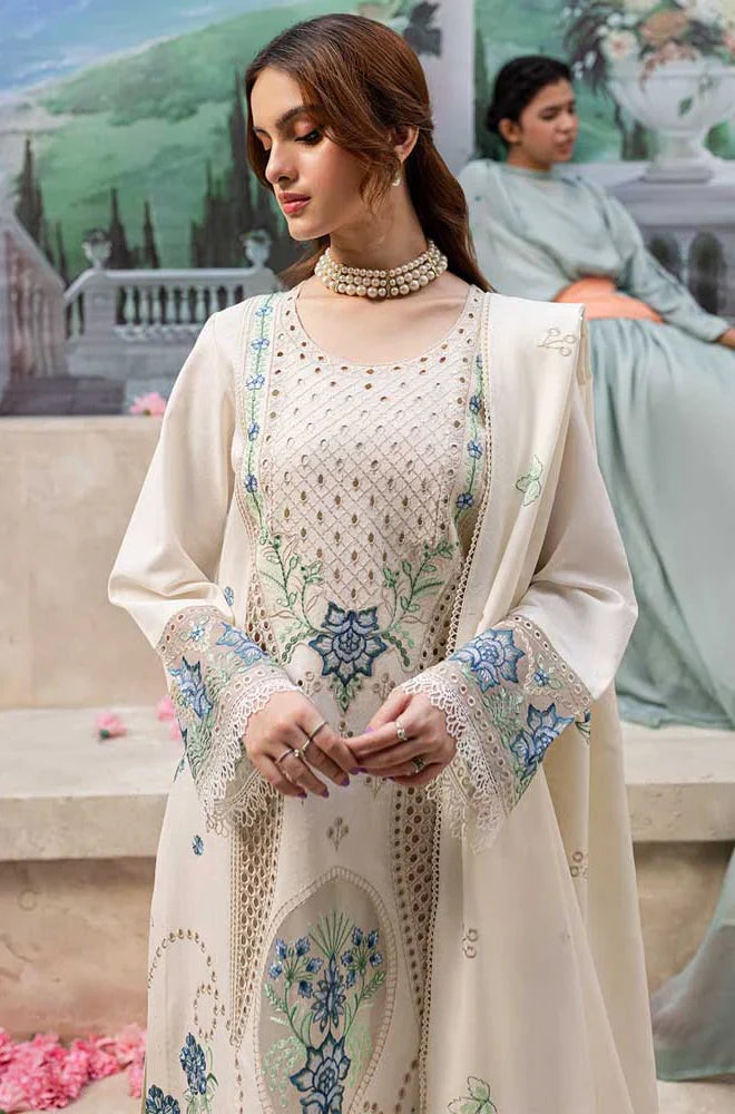 3 Piece - Unstitched Luxury Embroidered Lawn Fabric MR-2730