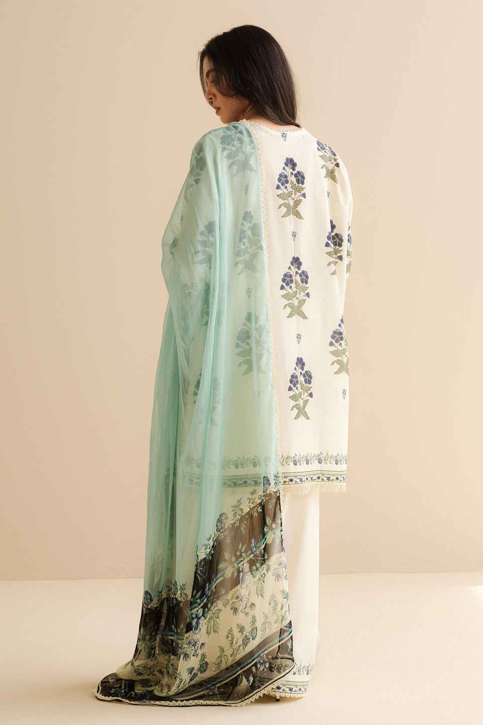 3 Piece - Unstitched Digital Printed Lawn Fabric CO-492