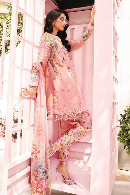 3 Piece - Unstitched Digital Printed Lawn Fabric MB-512
