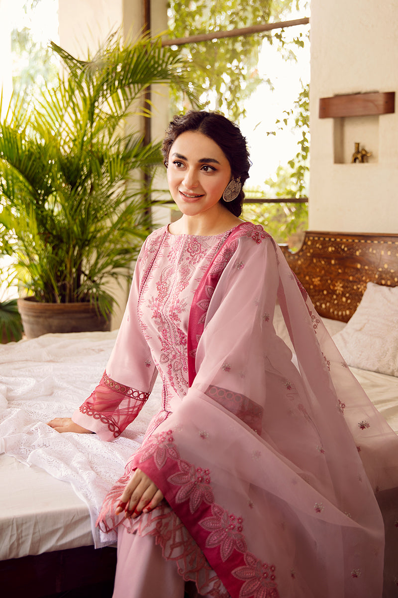 3 Piece - Unstitched Fully Embroided Lawn Fabric RA-46