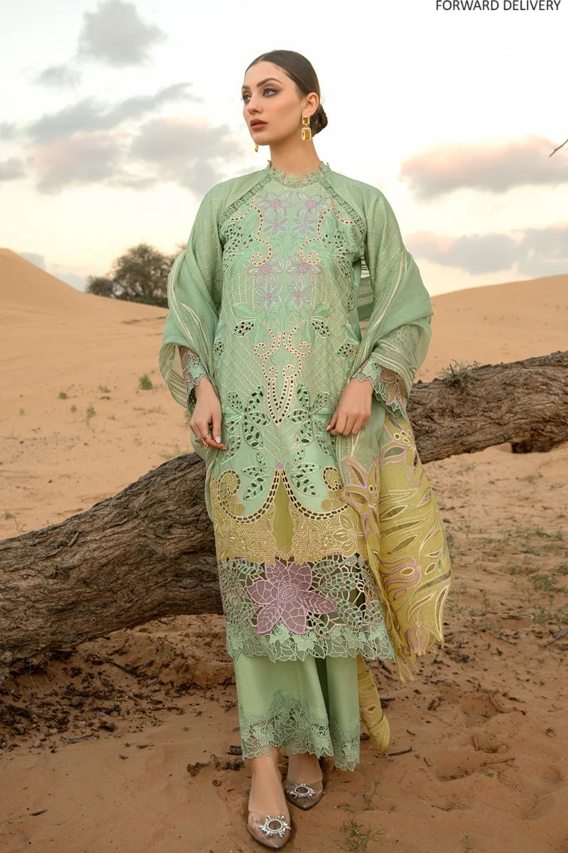 3 Piece - Unstitched Chicken Kari Embroided Lawn Suit RR-816