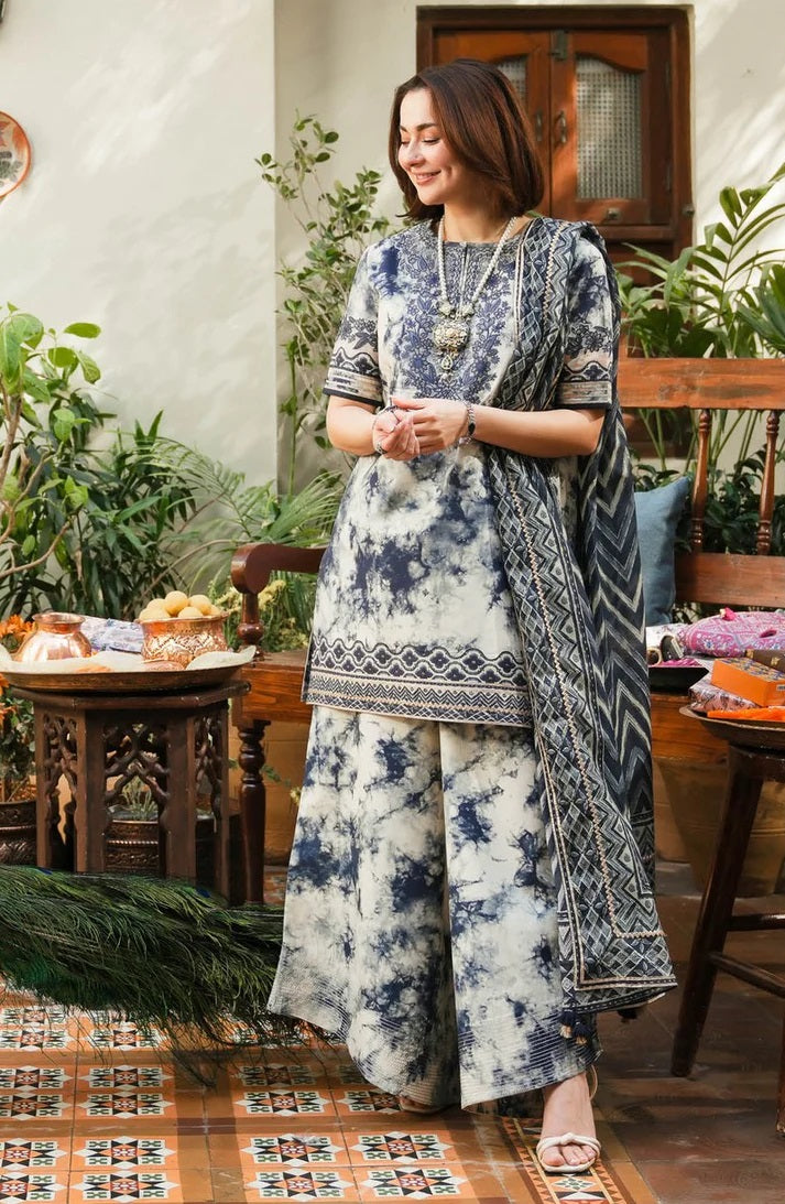 3 Piece - Unstitched Digital Printed Lawn Fabric SP-500
