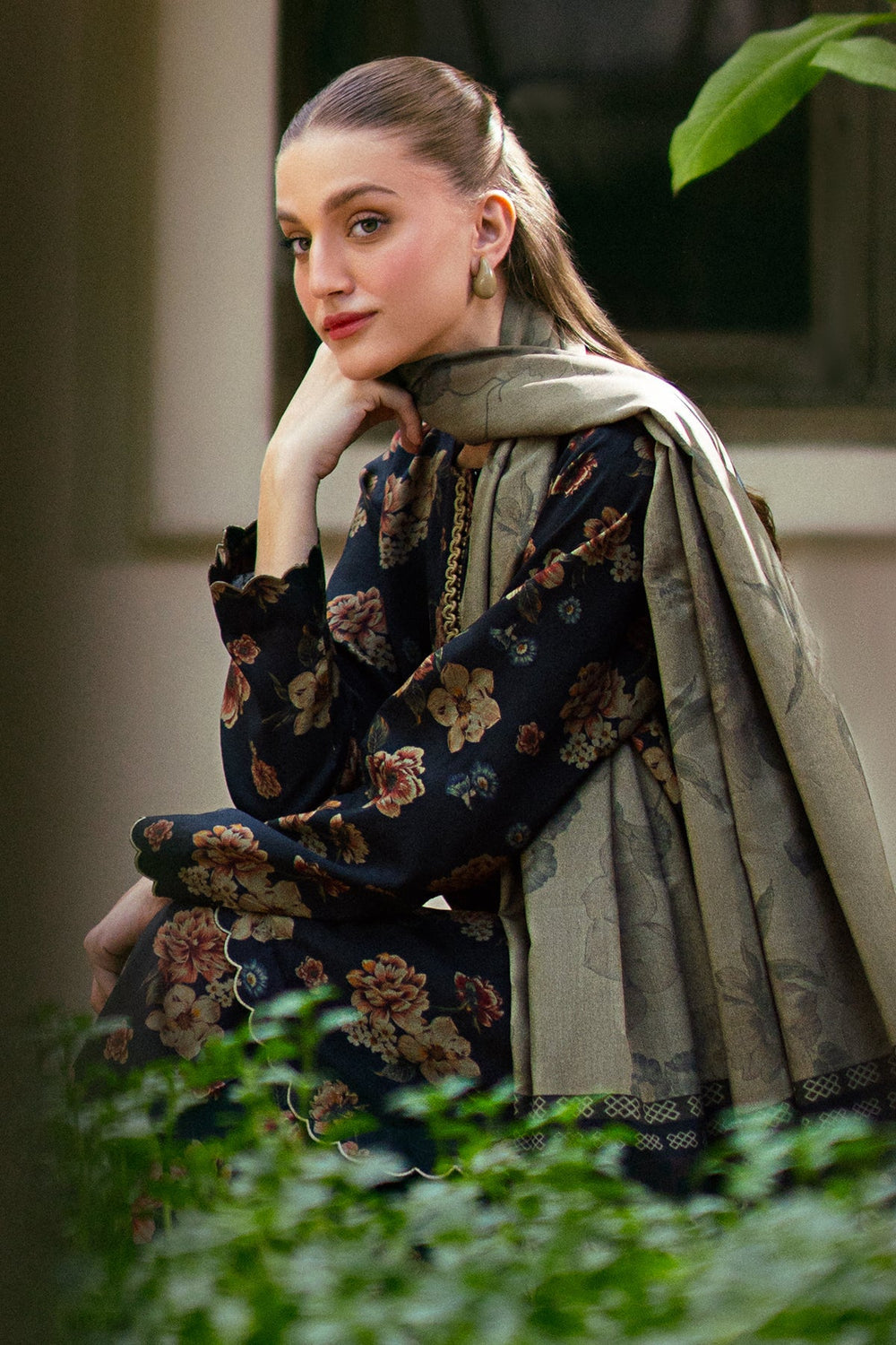 3 Piece - Unstitched Digital Printed Lawn Fabric BQ-412