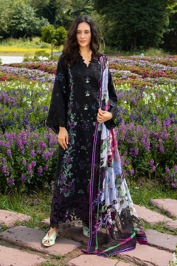 3 Piece - Unstitched Embroidered Lawn Fabric MS-2745