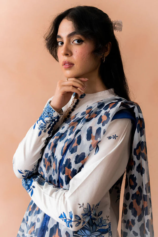 3 Piece - Unstitched Digital Printed Lawn Fabric