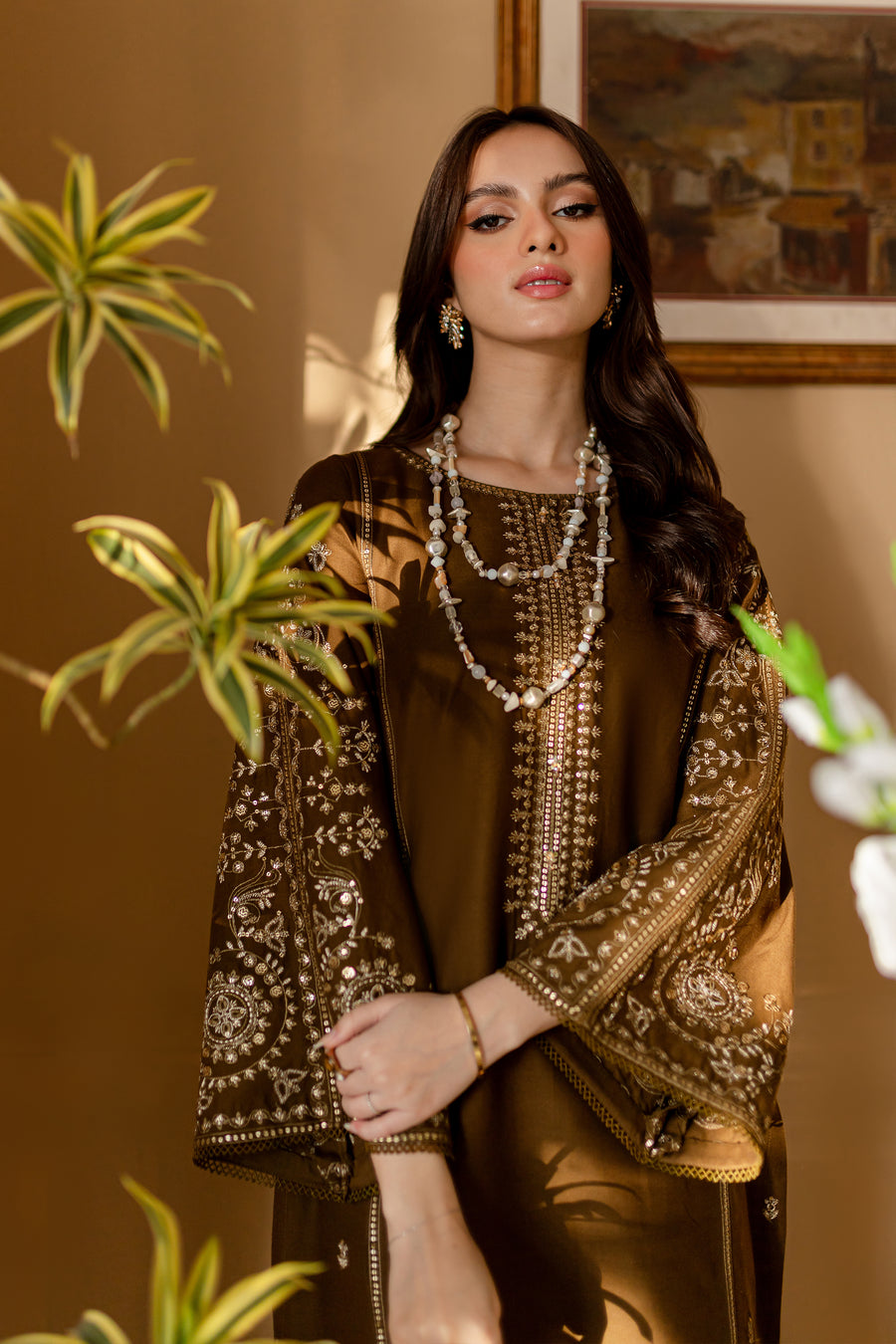 2 Piece - Unstitched Fully Embroided Lawn Fabric BA-68