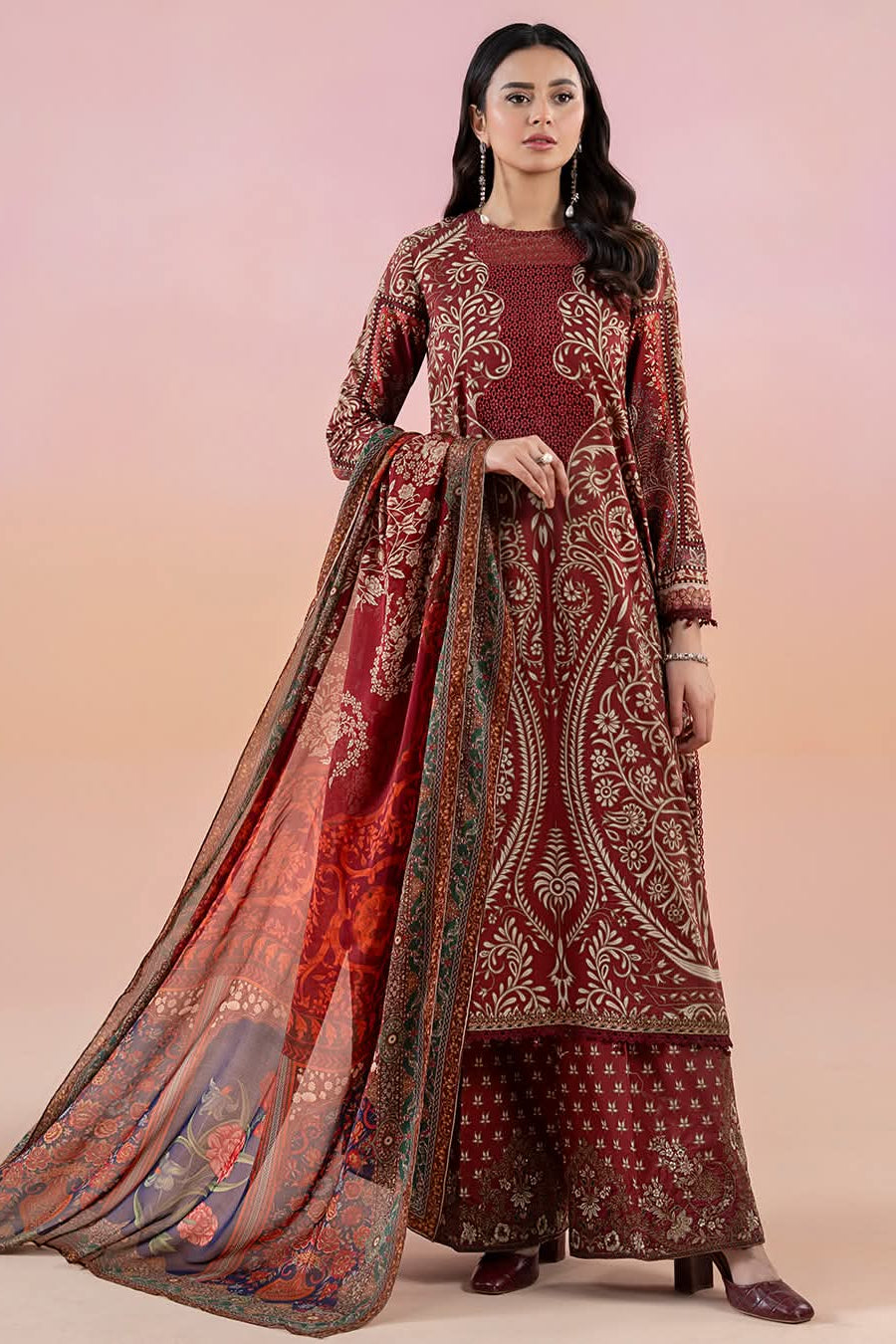 3 Piece - Unstitched Digital Printed Lawn Fabric