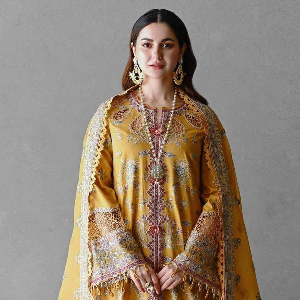 3 Piece - Unstitched Fully Embroidered Lawn Fabric SP-2510