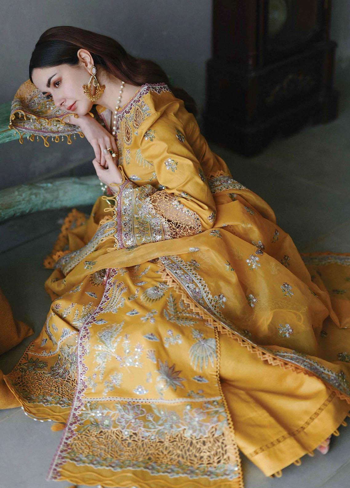 3 Piece - Unstitched Fully Embroidered Lawn Fabric SP-2510