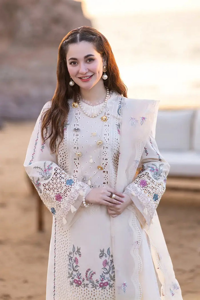 3 Piece - Unstitched Chicken Kari Embroidered Lawn Suit QL-2605