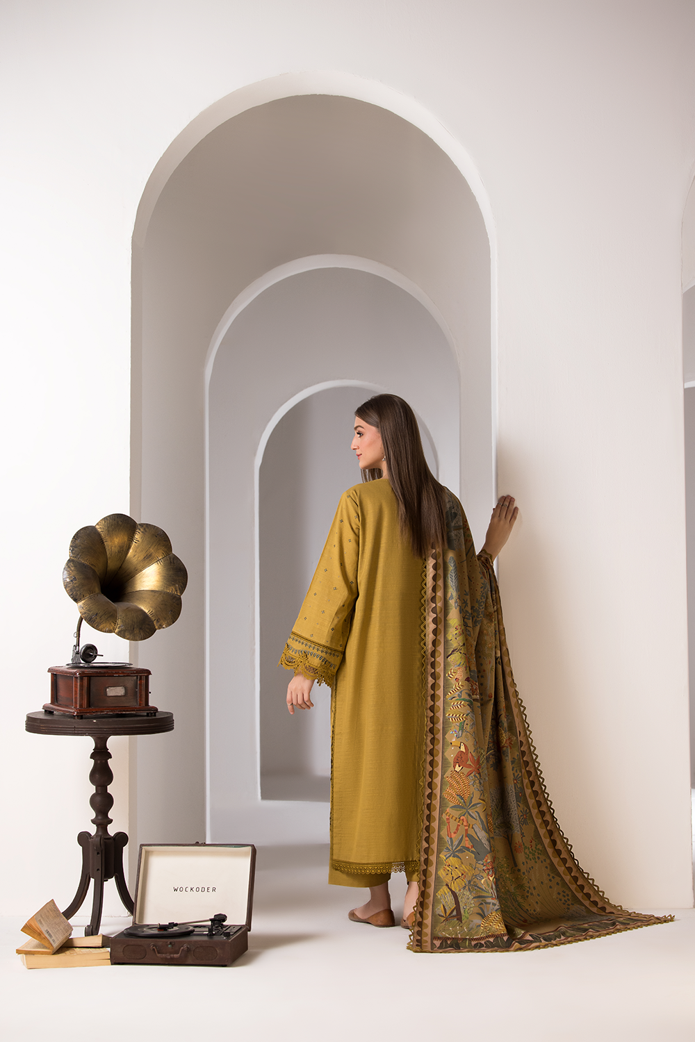 3 Piece - Unstitched Fully Embroided Lawn Fabric SN-59