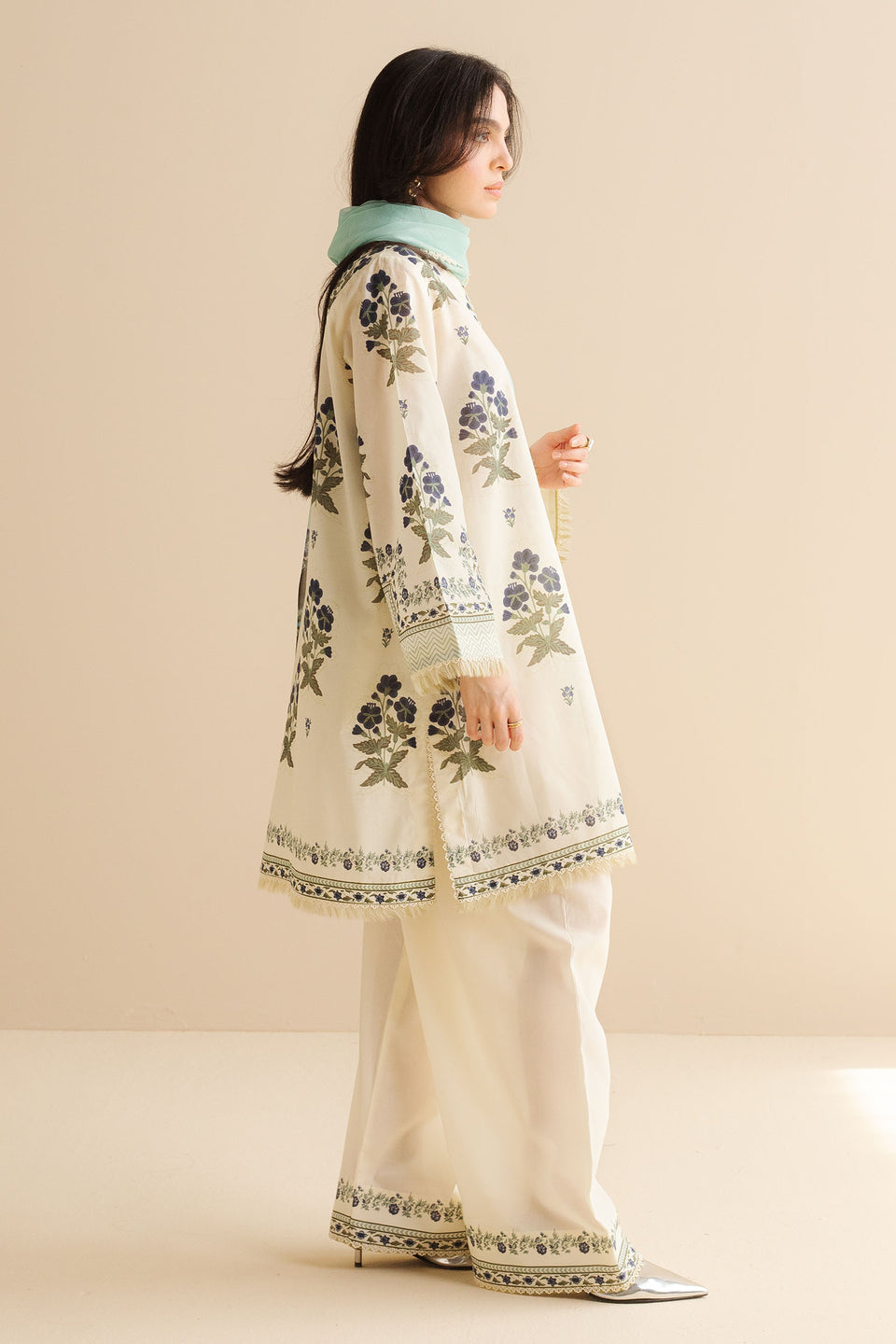 3 Piece - Unstitched Digital Printed Lawn Fabric CO-492