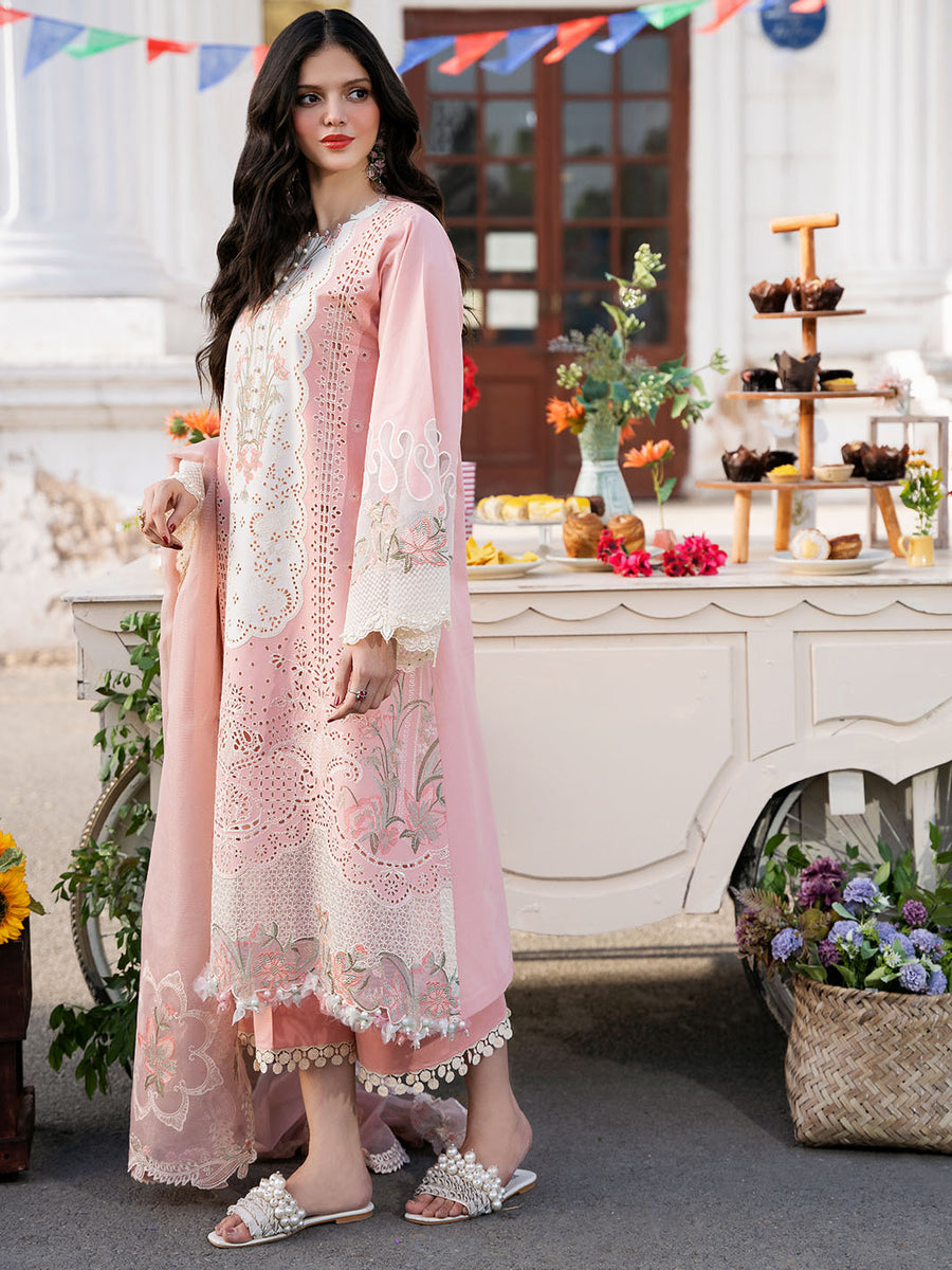 3 Piece - Unstitched Fully Embroidered Lawn Fabric BL-2585