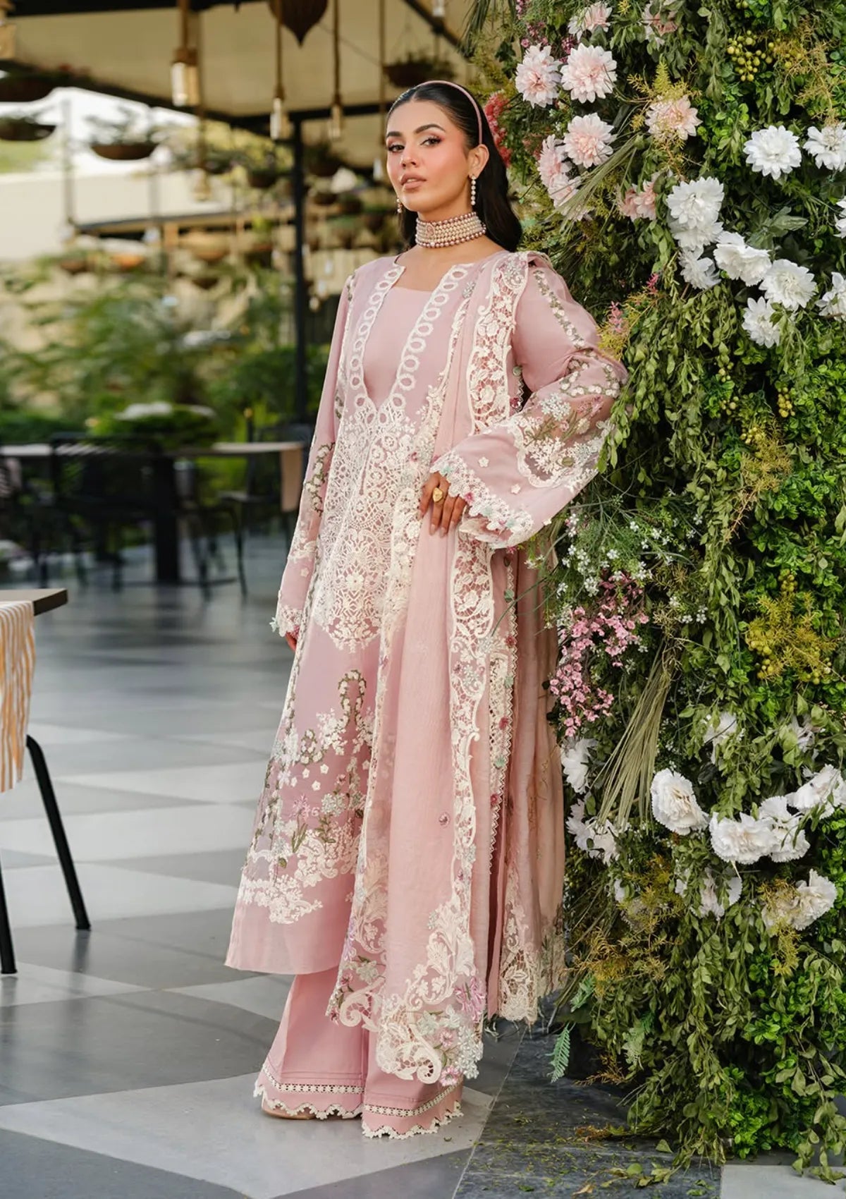 3 Piece - Unstitched Fully Embroidered Lawn Fabric EL-2710