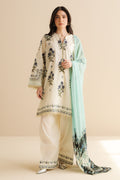3 Piece - Unstitched Digital Printed Lawn Fabric CO-492