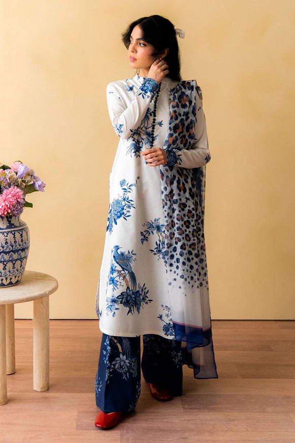 3 Piece - Unstitched Digital Printed Lawn Fabric