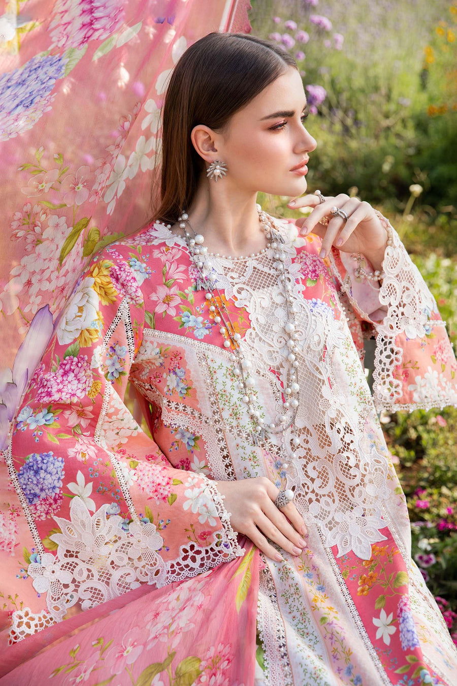3 Piece - Unstitched Digital Printed Lawn Fabric
