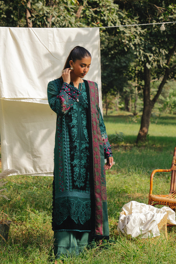 3 Piece - Unstitched Fully Embroidered Lawn Fabric SP-2565