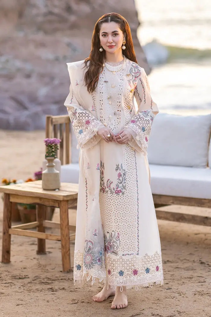 3 Piece - Unstitched Chicken Kari Embroidered Lawn Suit QL-2605