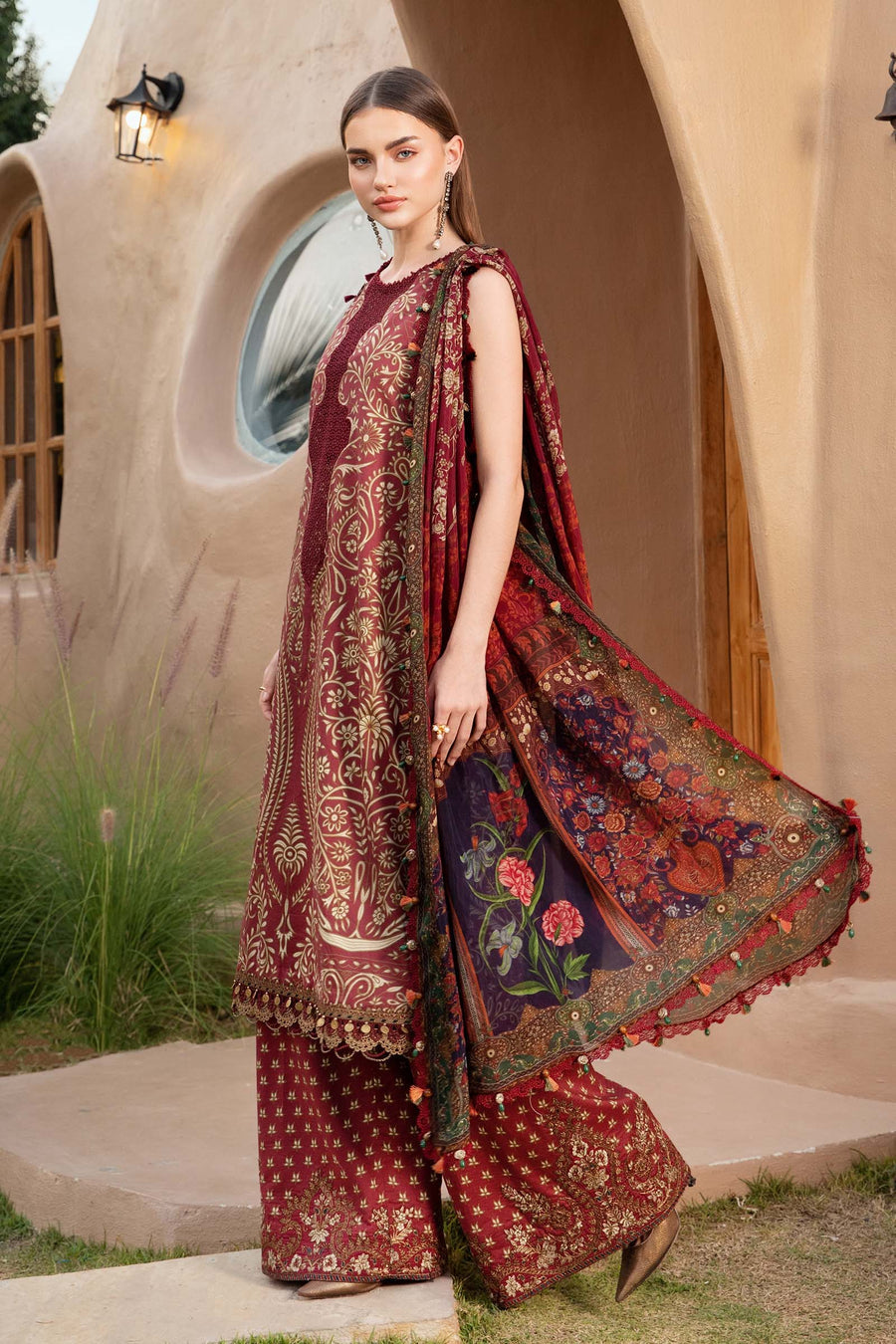 3 Piece - Unstitched Digital Printed Lawn Fabric