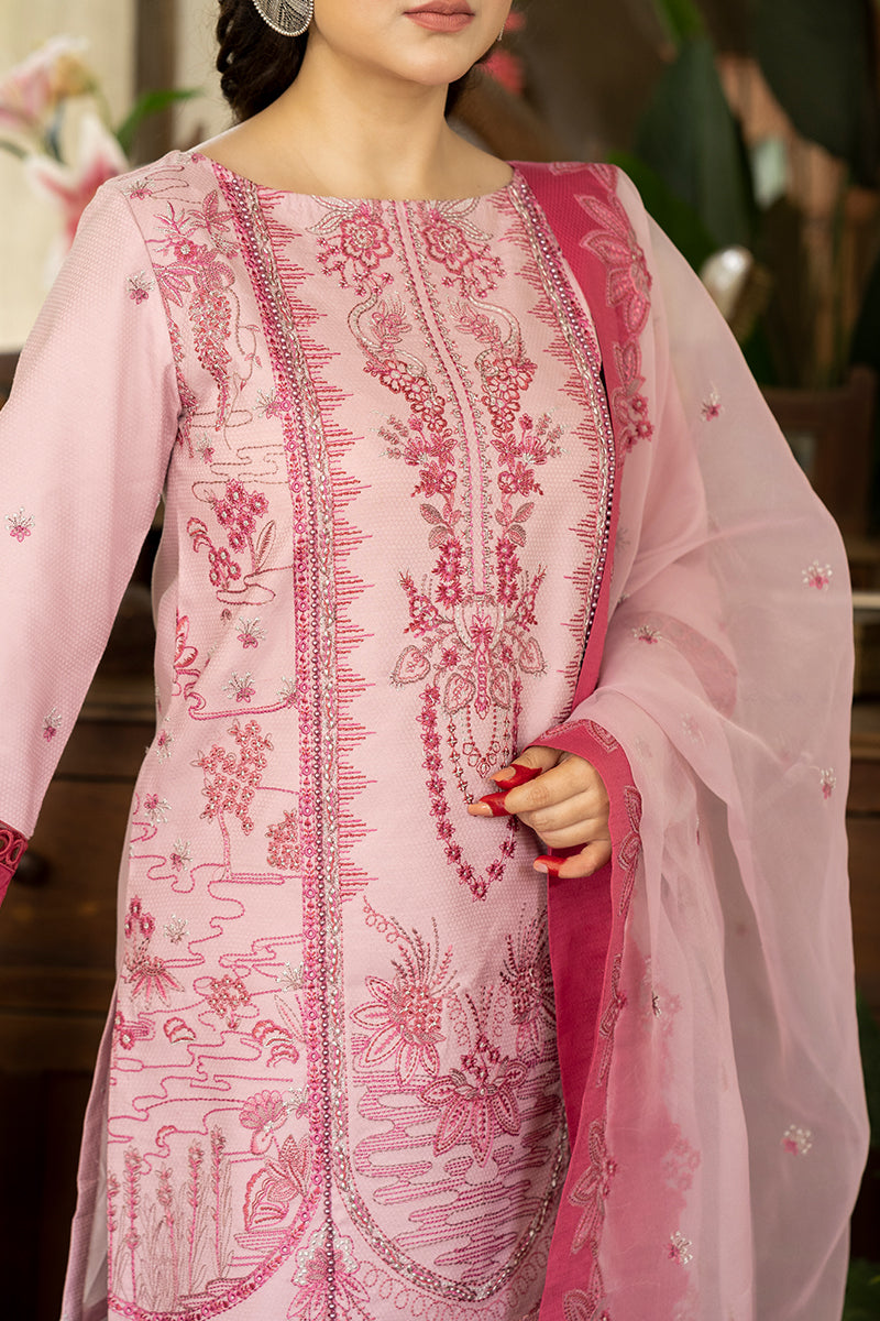 3 Piece - Unstitched Fully Embroided Lawn Fabric RA-46