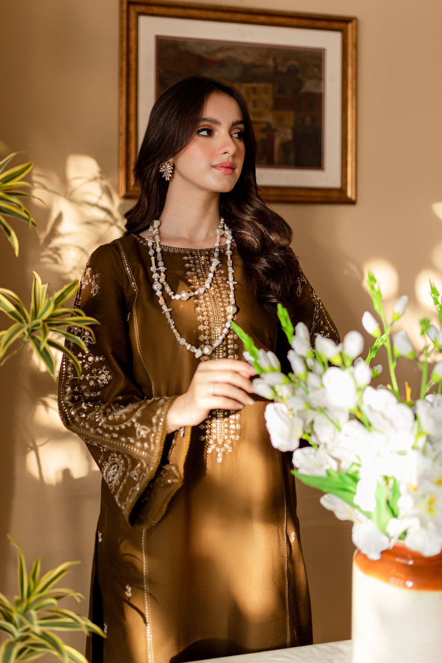 2 Piece - Unstitched Fully Embroided Lawn Fabric BA-68